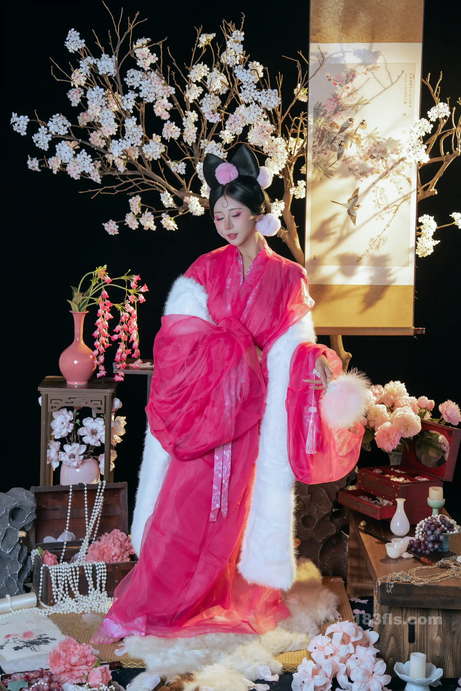 Gallery -         奈汐酱nice 2月情人节最新 精油粉红丝袜古装妲己 - 妹妹美 - Sister Beauty -        - image 2