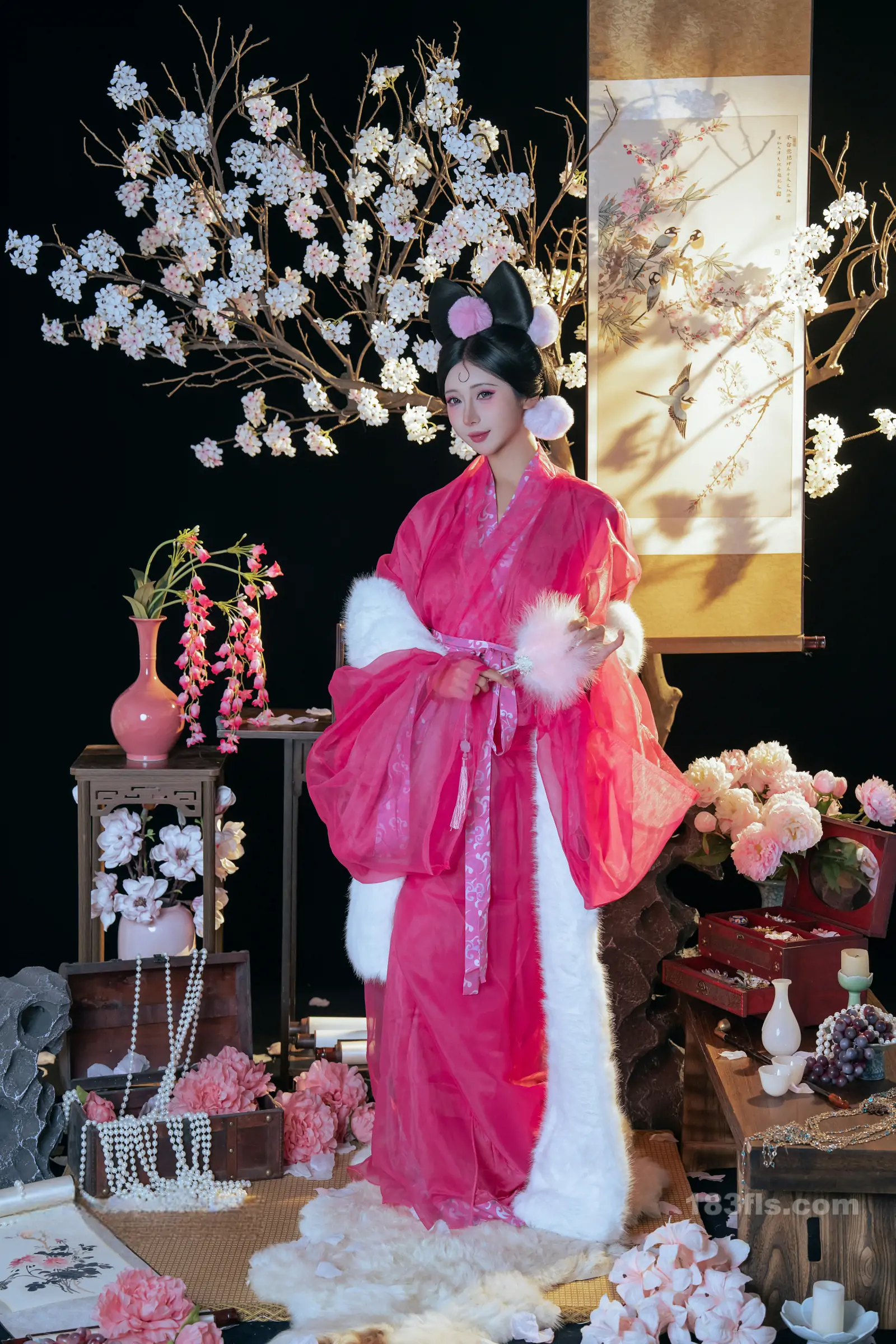 Gallery -         奈汐酱nice 2月情人节最新 精油粉红丝袜古装妲己 - 妹妹美 - Sister Beauty -        - image 5