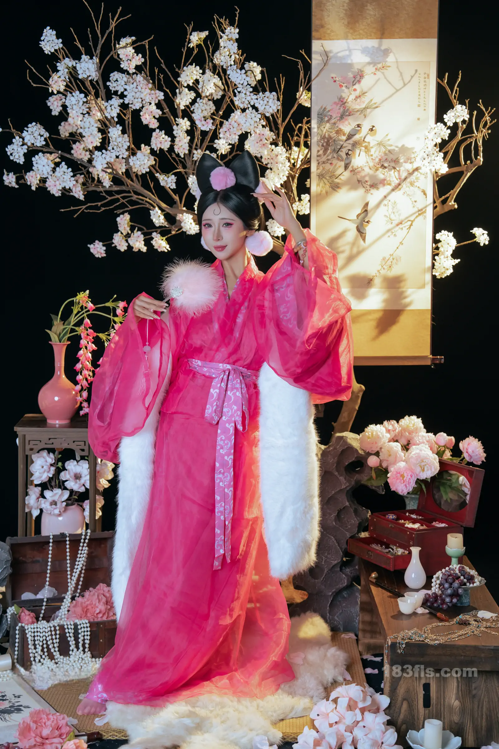 Gallery -         奈汐酱nice 2月情人节最新 精油粉红丝袜古装妲己 - 妹妹美 - Sister Beauty -        - image 7